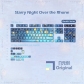 Starry Night Over the Rhone 104+4 / 26 PBT Backlit Keycaps Set Cherry Profile for MX Switches Mechanical Gaming Keyboard